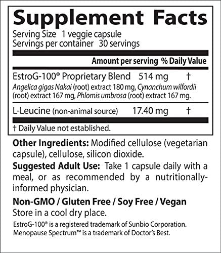 estrog-100 suppelement fact